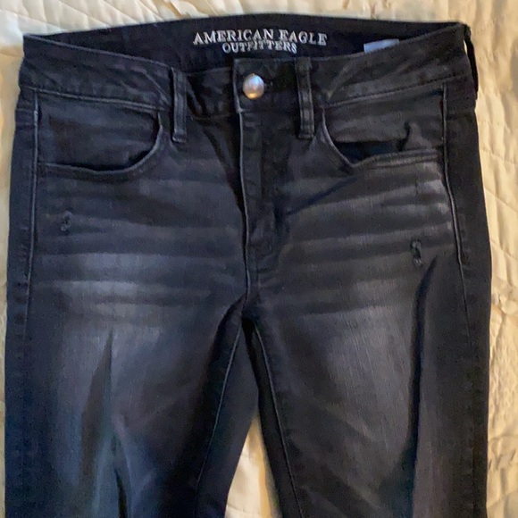 AEO Super Stretch Jeggings Black, Great Cond. - Picture 6 of 7